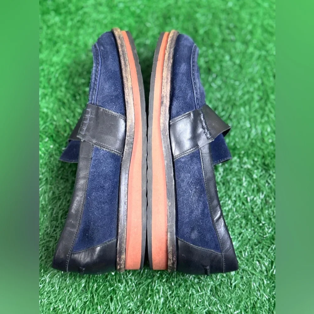 Pierre Hardy Blue and‎ Black Slip-On Loafers with Moccasin Toe Size 41